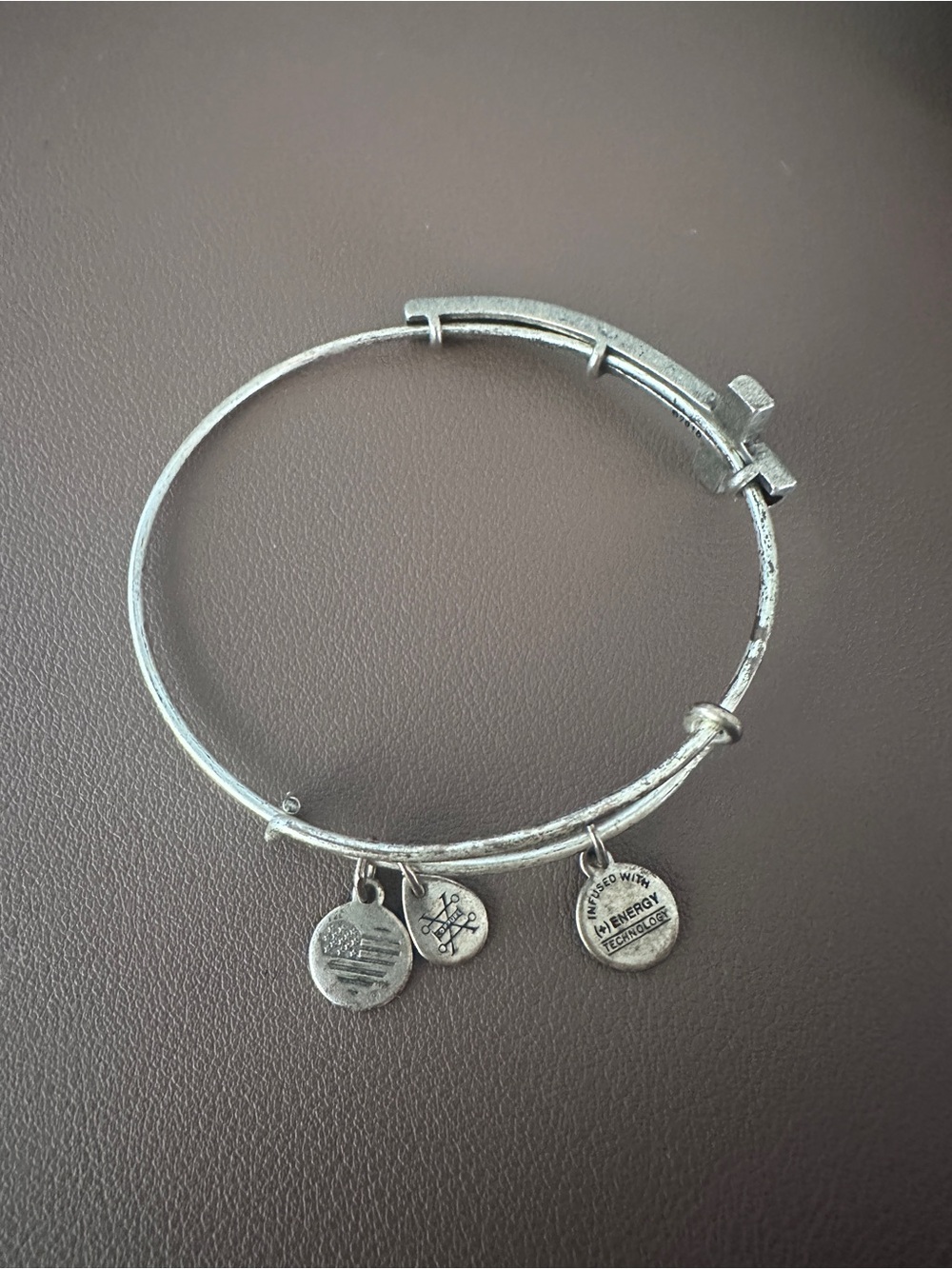 Alex and Ani Silver Cross Bracelet - Picture 6 of 8